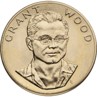 1 oz Gold Commemorative Arts Medal Grant Wood American Gothic