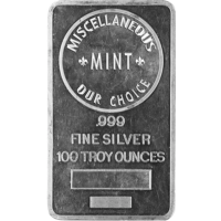 100 ounce generic silver bars