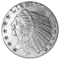 1/2 oz Incuse Indian Silver Round