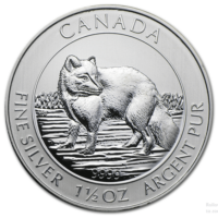 2014 1.5 oz Canadian Arctic Fox Silver Coin