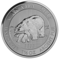 2015 1.5 oz Canadian Polar Bear Silver Coin