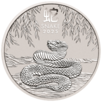 2025 1/2 oz AustralianLunar Snake Silver Coin